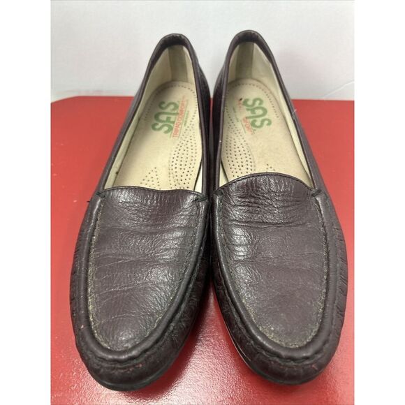 SAS Twin Loafer Womens Size 8 1/2 S Brown Leather Tripad Comfort Soft Step - Picture 5 of 9